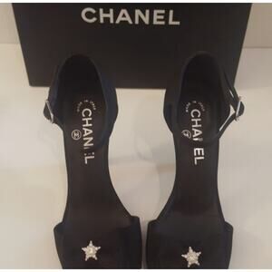 Authentic CHANEL  open toe sandal shoes size 36.5